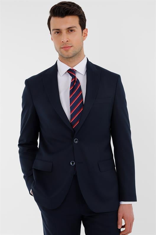 LACİVERT Klasik Takım Elbise 6 Drop