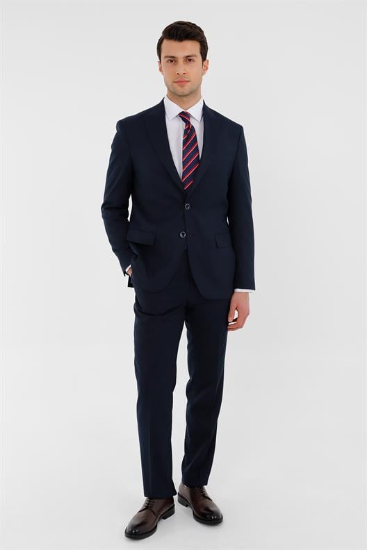 LACİVERT Klasik Takım Elbise 6 Drop