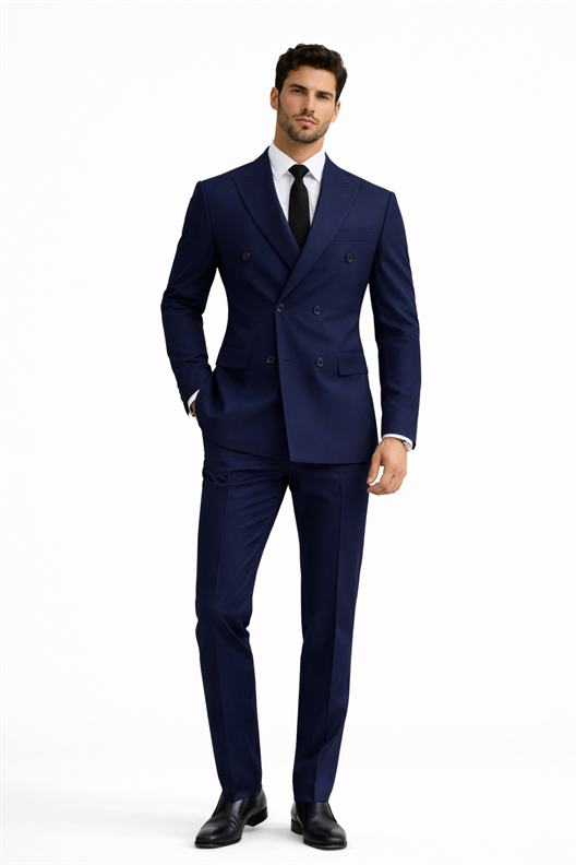 LACİVERT Kruvaze Takım Elbise