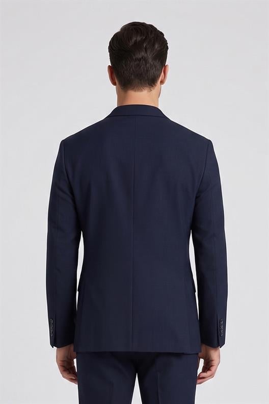 LACİVERT Mono Yaka Klasik Ceket
