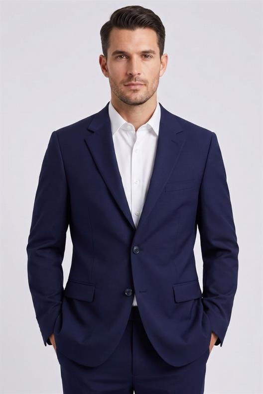LACİVERT Mono Yaka Klasik Ceket