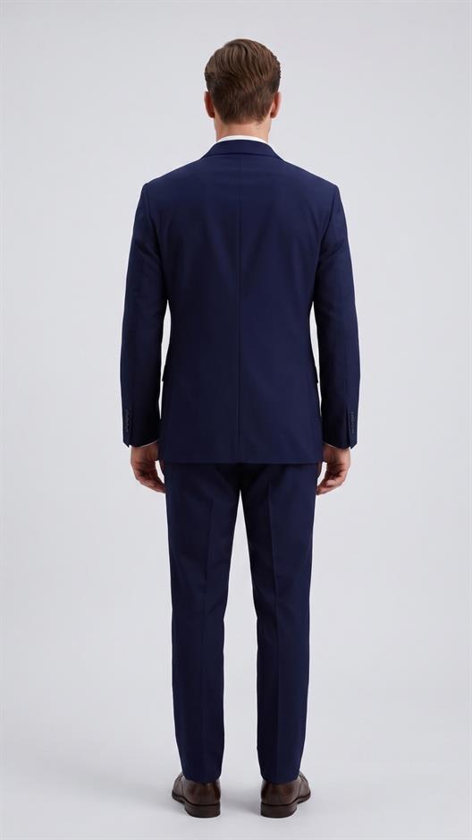 LACİVERT Mono Yaka Klasik Ceket