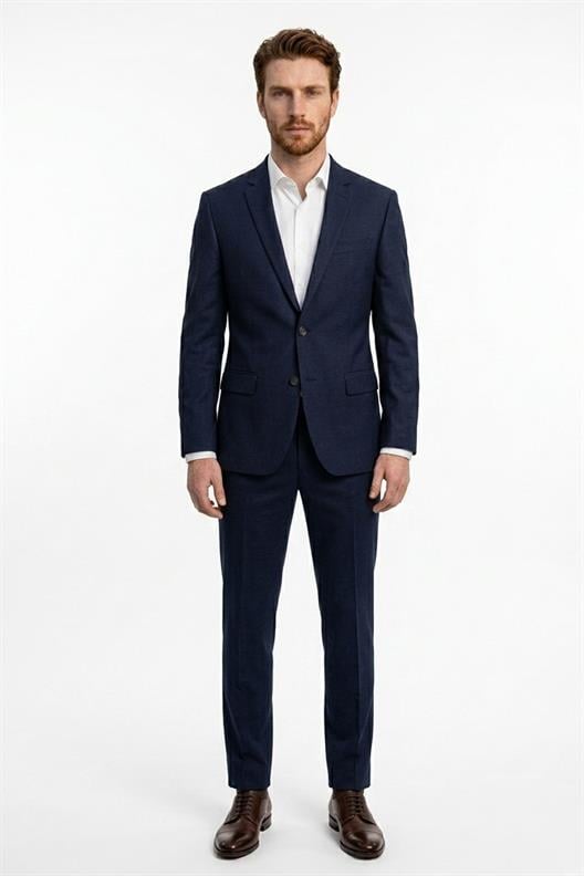 LACİVERT Mono Yaka Klasik Takım Elbise