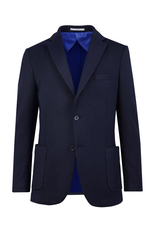 LACİVERT Mono Yaka, Torba Cep, Çift Yırtmaç Ceket