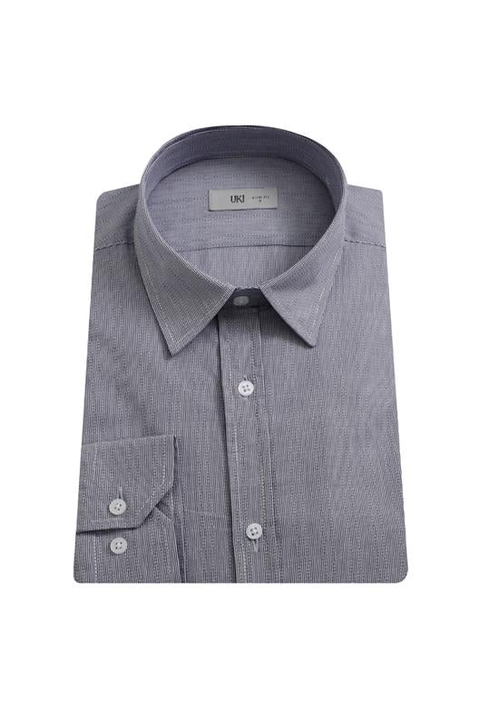 LACİVERT Slim Fit Uzun Kol Gömlek