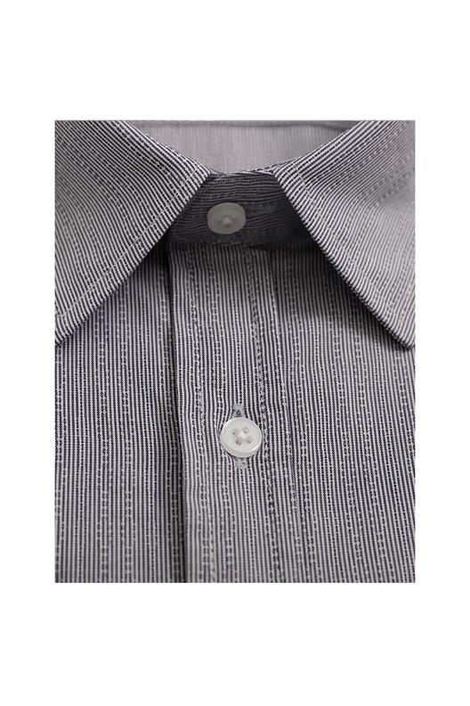 LACİVERT Slim Fit Uzun Kol Gömlek