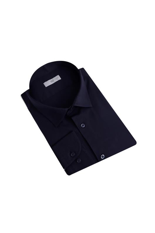 LACİVERT Slim Fit Uzun Kol Gömlek