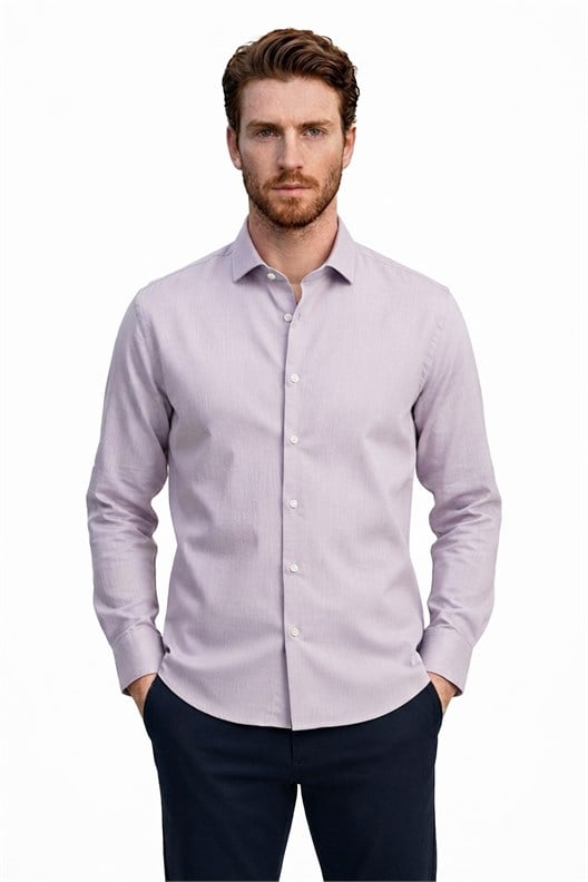 LİLA Comfort Fit Uzun Kol Gömlek