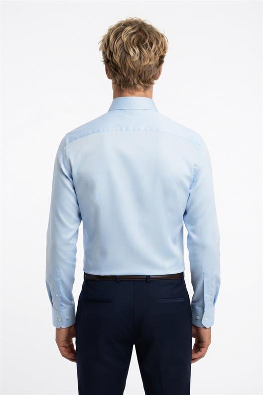 MAVİ Saten Slim Fit Klasik Gömlek
