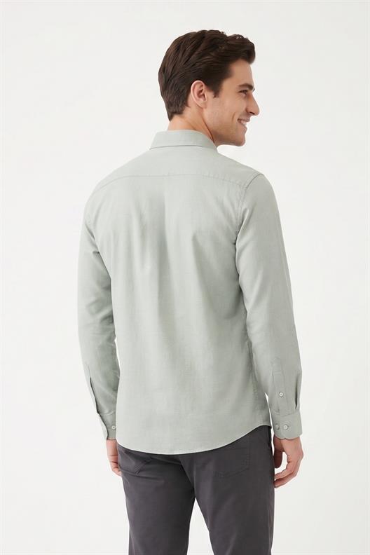 MİNT Düğmeli Yaka Comfort Fit Şamre Gömlek