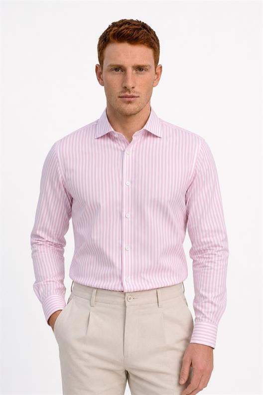 PEMBE Comfort Fit Uzun Kol Gömlek