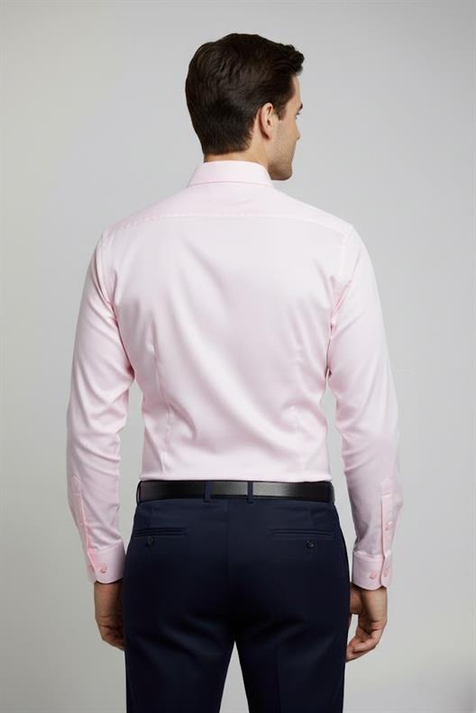 PEMBE Pamuk Saten Gömlek