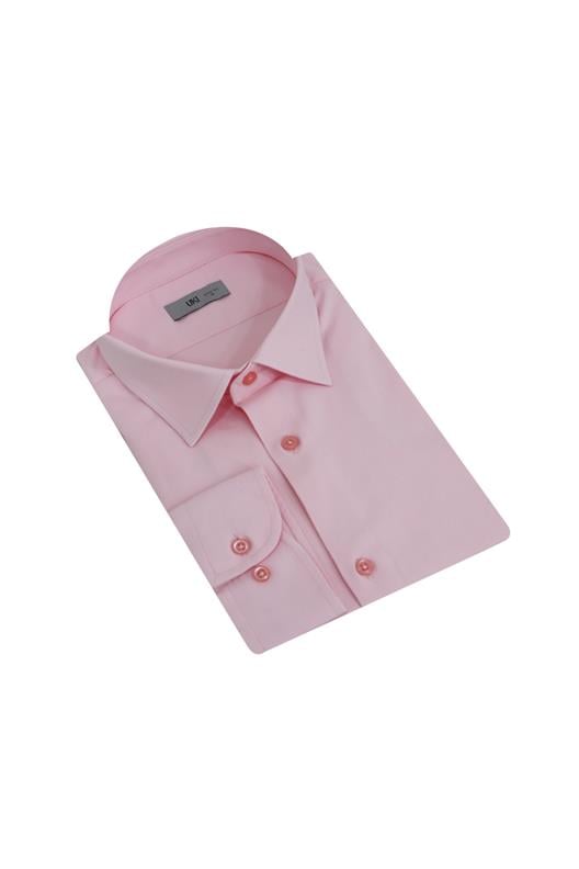 PEMBE Pamuk Saten Gömlek