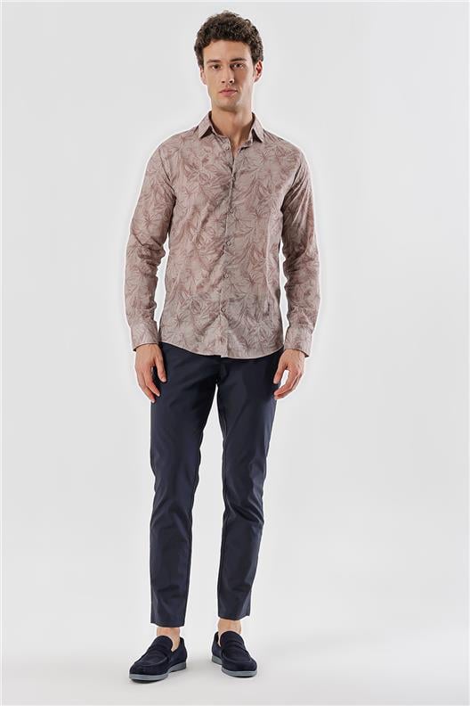 PEMBE Slim Fit Uzun Kol Gömlek