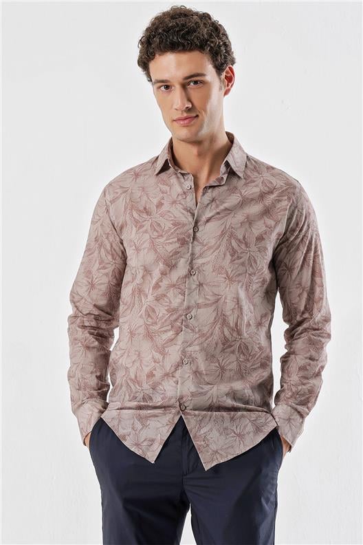 PEMBE Slim Fit Uzun Kol Gömlek