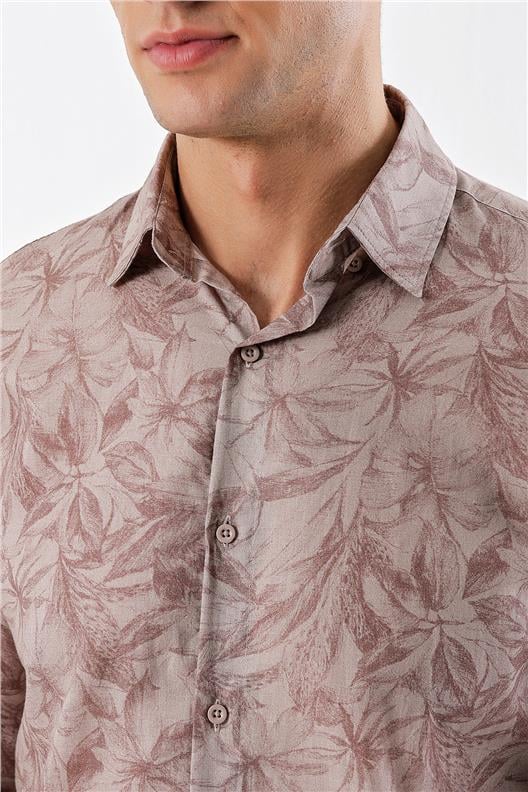 PEMBE Slim Fit Uzun Kol Gömlek