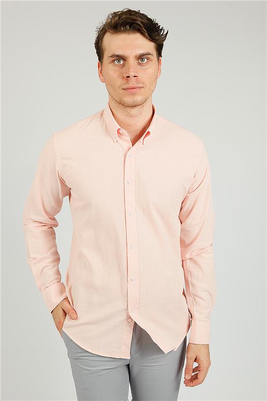 PEMBE Slim Fit Uzun Kol Gömlek