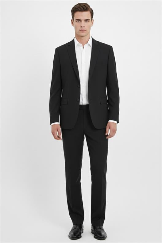 SİYAH 4 Drop Klasik Takım Elbise