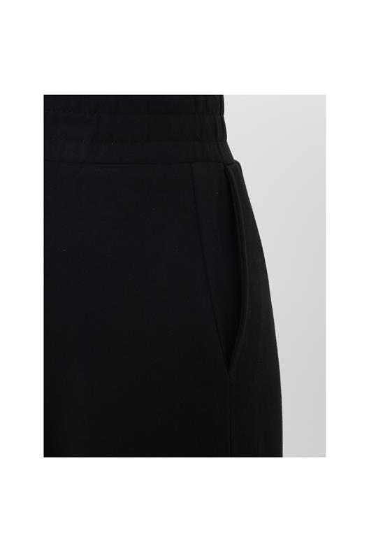 SİYAH Beli Lastikli Yan Cepli Eşofman Altı