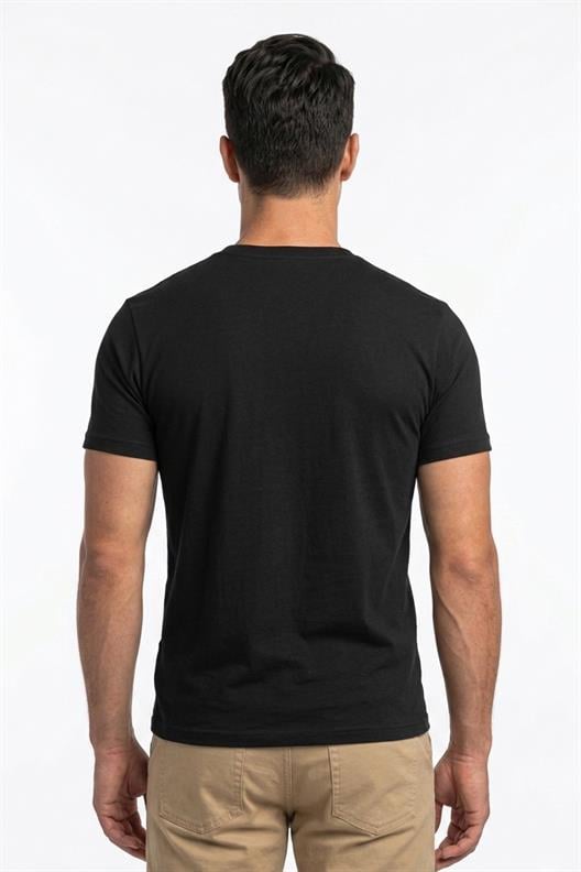 SİYAH Bisiklet Yaka Basic T-Shirt