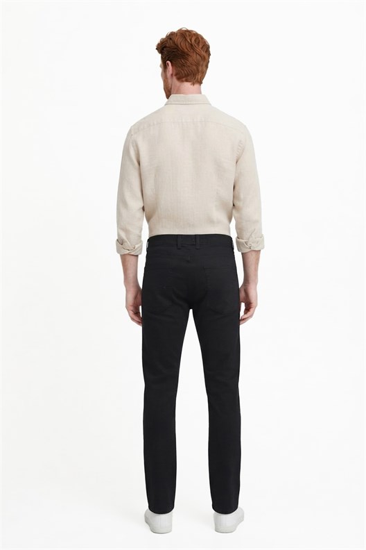 SİYAH Comfort Fit 5 Cep Pantolon