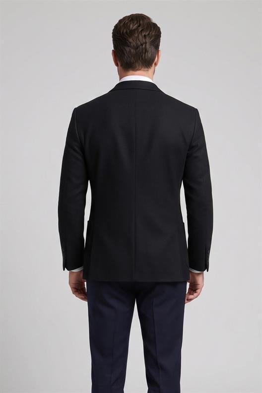 SİYAH Comfort Fit 6 Drop Ceket