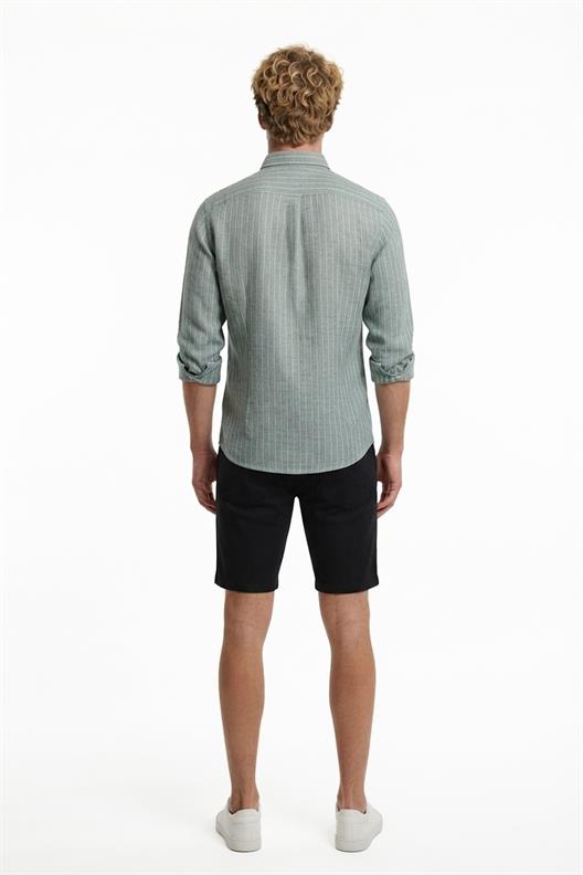 SİYAH Comfort Fit Bermuda Şort