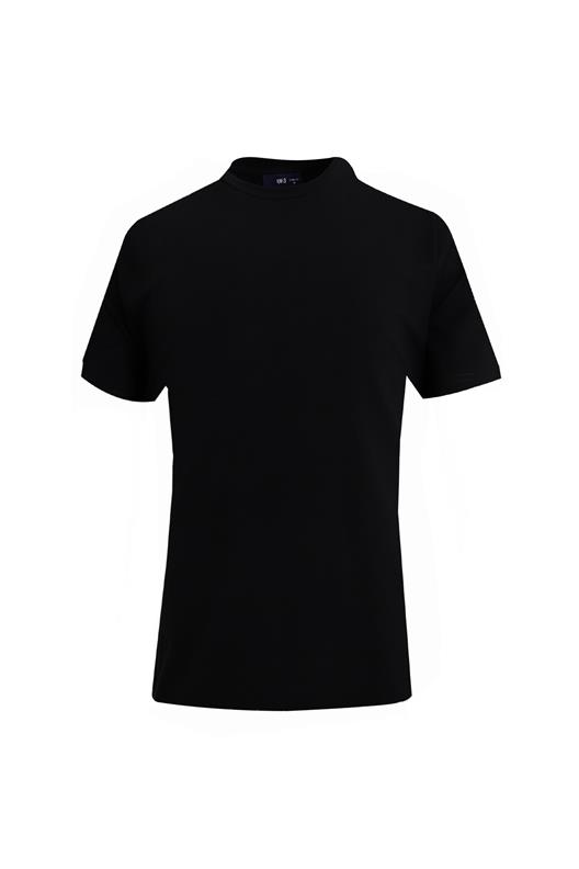 SİYAH Comfort Fit Bisiklet Yaka Basic T-Shirt