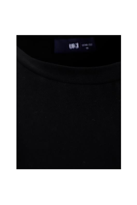 SİYAH Comfort Fit Bisiklet Yaka Basic T-Shirt