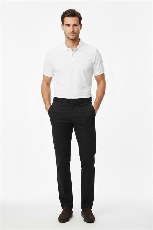 SİYAH Comfort Fit Chino Pantolon