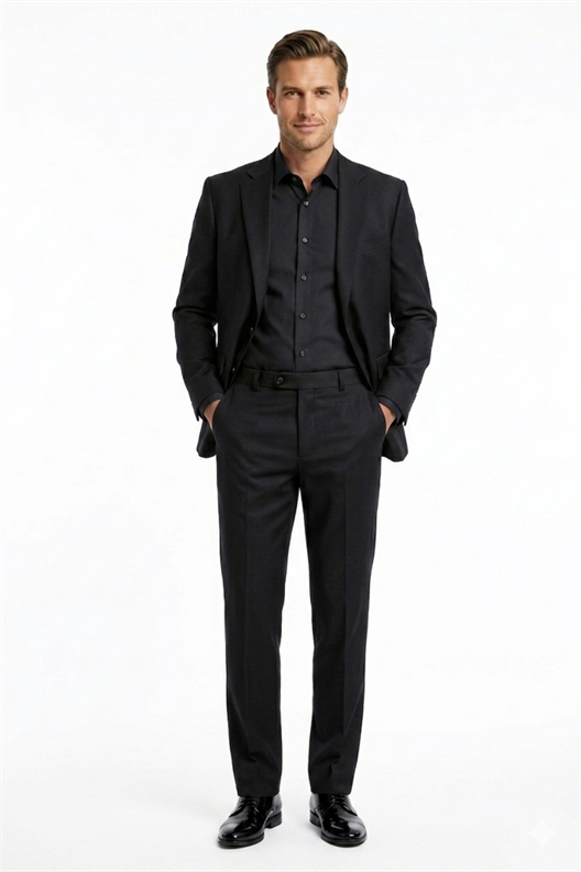 SİYAH Comfort Fit Klasik Pantolon