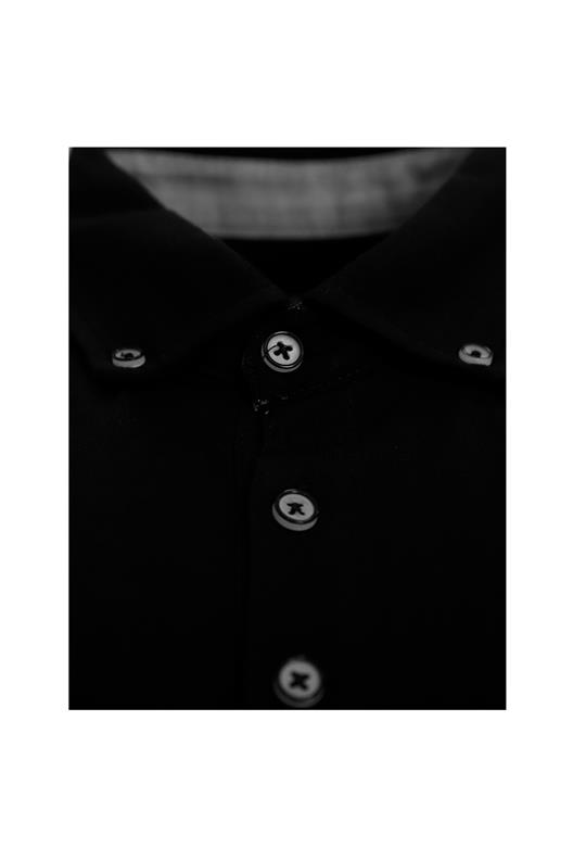 SİYAH Comfort Fit Polo Yaka Pike T-Shirt