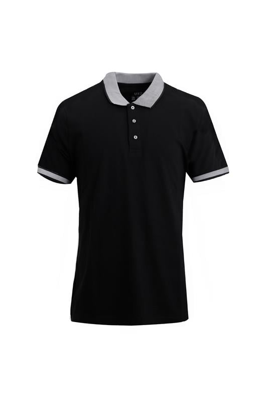 SİYAH Comfort Fit Polo Yaka Pike T-Shirt