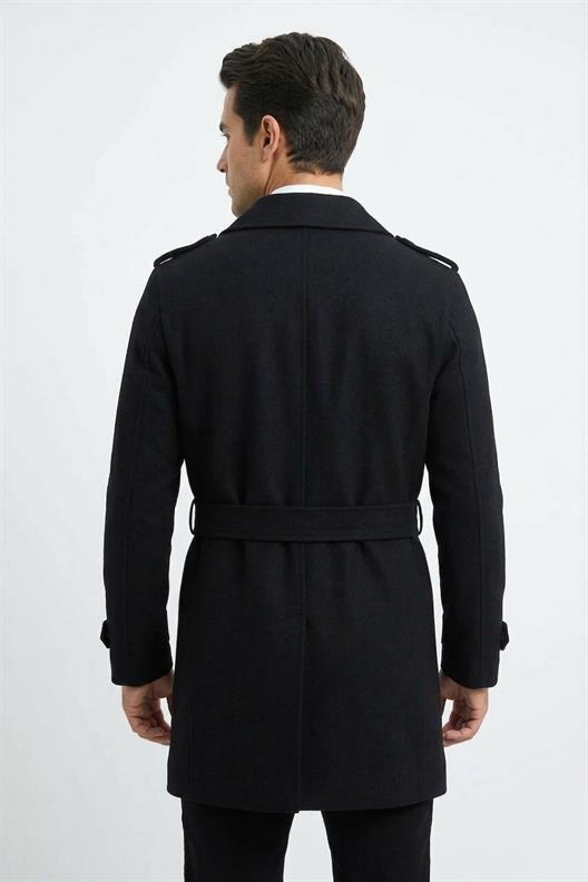 SİYAH Comfort Fit Trençkot