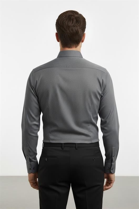SİYAH Comfort Fit Uzun Kol Gömlek