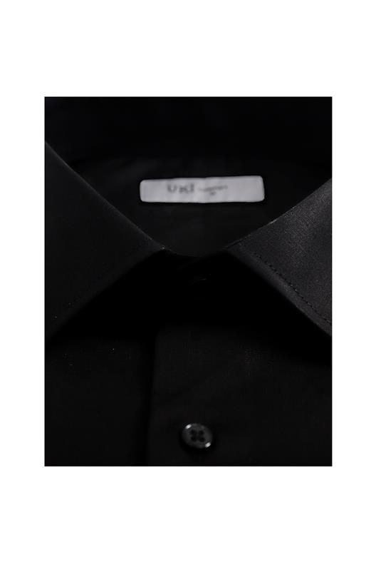 SİYAH Comfort Fit Uzun Kol Gömlek