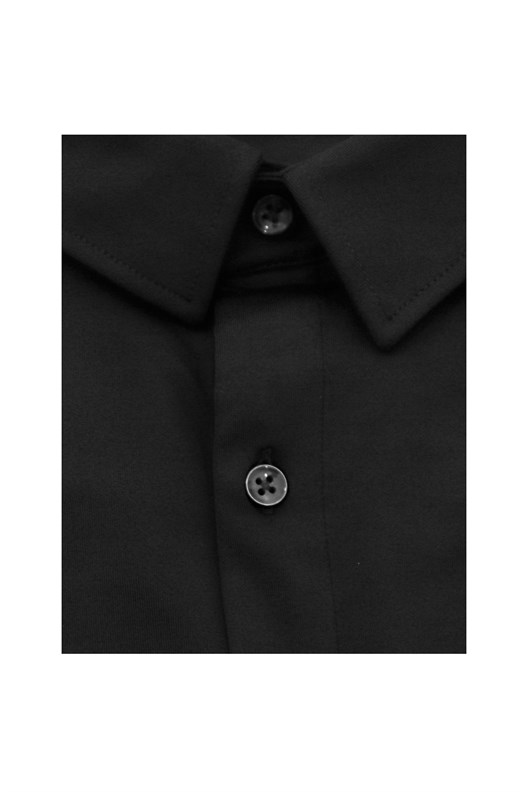 SİYAH Comfort Fit Uzun Kol Gömlek
