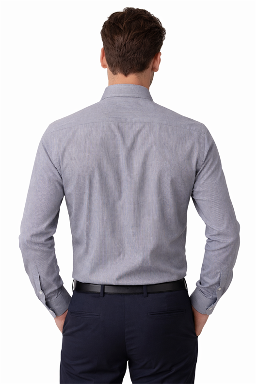 SİYAH Comfort Fit Uzun Kol Gömlek