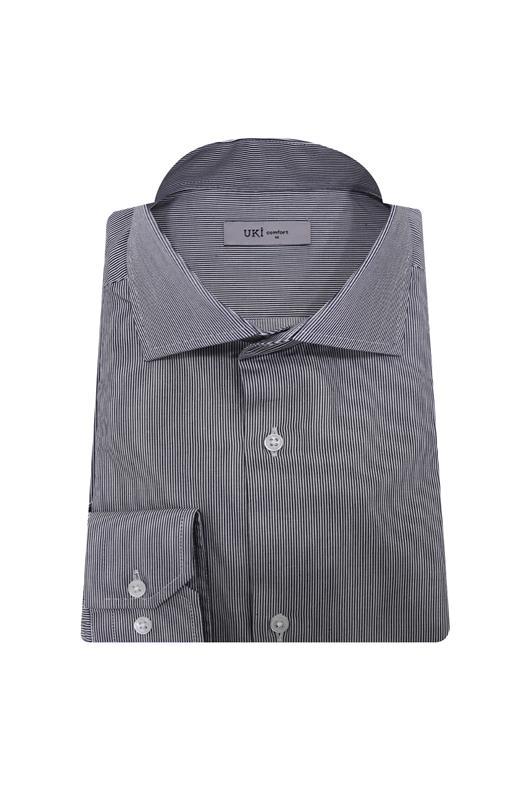 SİYAH Comfort Fit Uzun Kol Gömlek