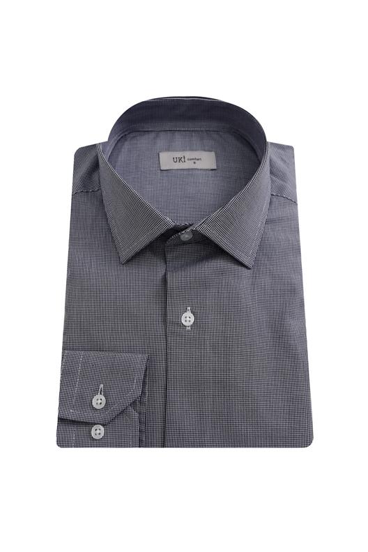 SİYAH Comfort Fit Uzun Kol Gömlek