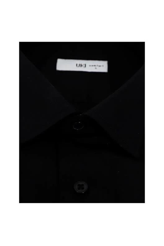SİYAH Comfort Fit Uzun Kol Gömlek
