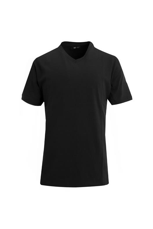 SİYAH Comfort Fit V Yaka Basic T-Shirt