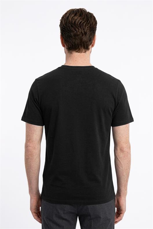 SİYAH Dark In Black Modal Bisiklet Yaka T-shirt