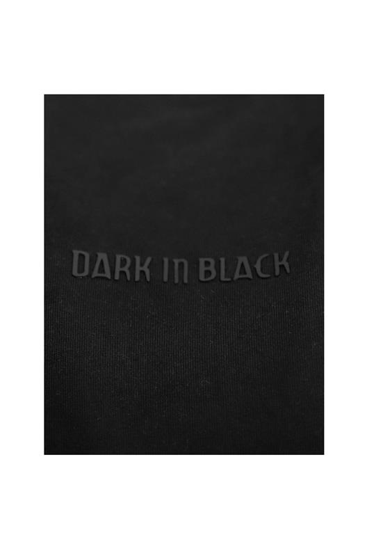SİYAH Dark In Black Modal Bisiklet Yaka T-shirt