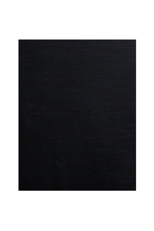 SİYAH Modal Bisiklet Yaka T-shirt