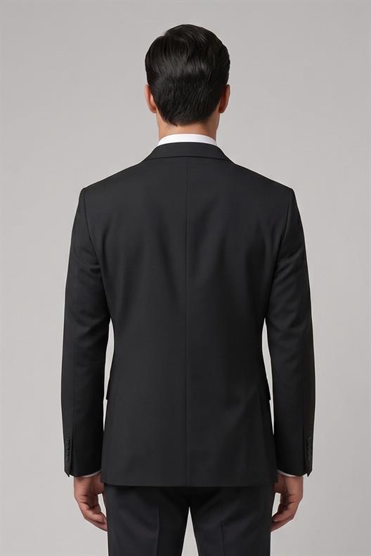 SİYAH Mono Yaka Klasik Ceket
