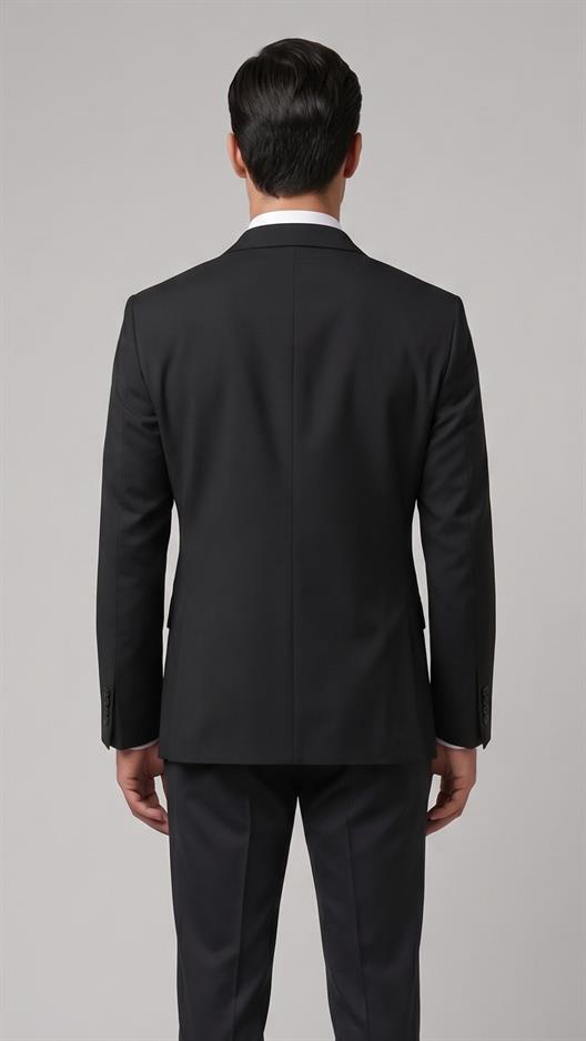 SİYAH Mono Yaka Klasik Ceket