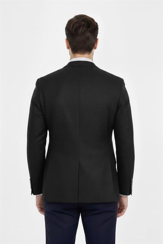 SİYAH Mono Yaka Klasik Ceket