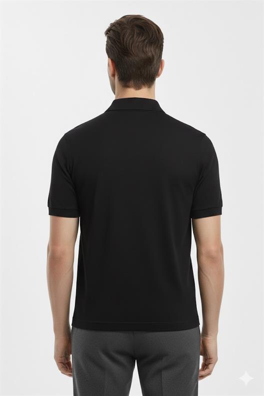 SİYAH Polo Yaka Süprem T-shirt