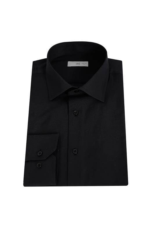 SİYAH Slim Fit Uzun Kol Gömlek